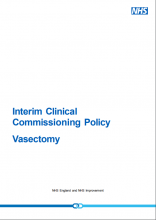 Interim Clinical Commissioning Policy: Vasectomy